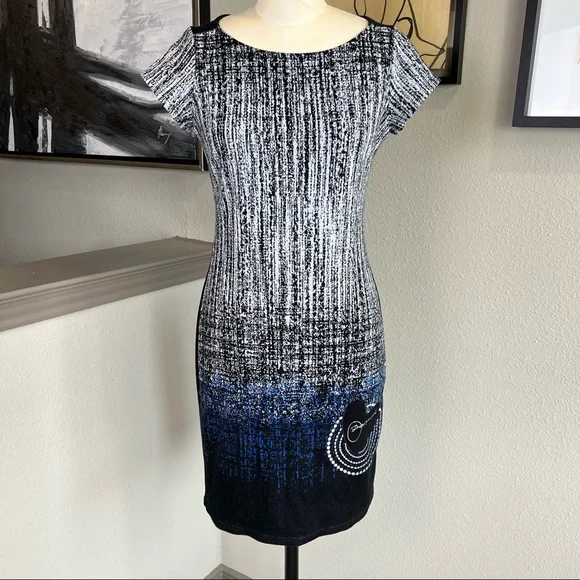 Desigual | Dresses | Desigual Black And White Short Sleeve Knit Dress | Poshmark Desigual | Dresses | Desigual Black And White Short Sleeve Knit Dress | Poshmark